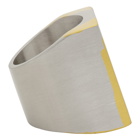 A-Cold-Wall* Gold and Silver Oversize Gold 2 Ring