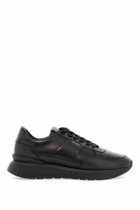 BOSS black leather minimalist sneakers with leather sole jace_runn_bu Black