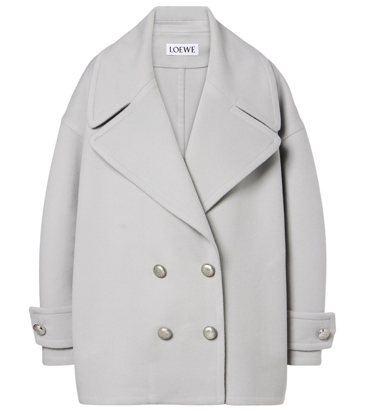 Photo: Loewe Pebble double-breasted wool peacoat