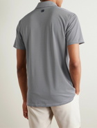 G/FORE - Feeder Button-Down Collar Striped Tech-Piqué Golf Polo Shirt - Blue
