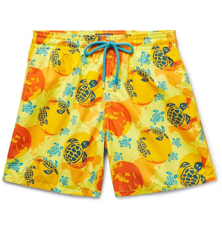Photo: Vilebrequin - Moorea Mid-Length Printed Swim Shorts - Men - Yellow