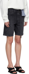 Acne Studios Black Loose Fit Denim Shorts