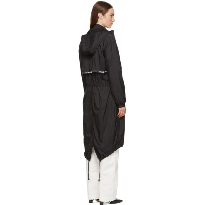 Paco Rabanne Black Nylon Bodyline Parka Paco Rabanne