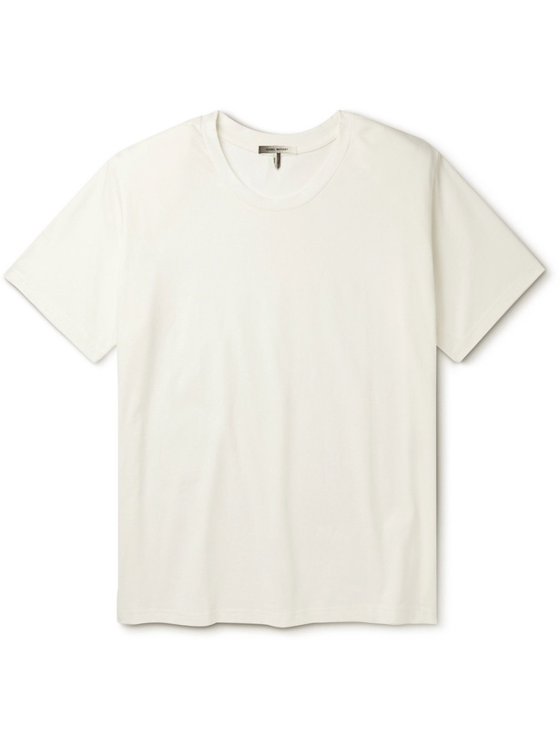 Photo: ISABEL MARANT - Landyro Cotton-Jersey T-Shirt - White