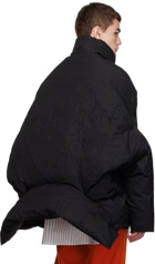 Feng Chen Wang Black Embossed Down Jacket