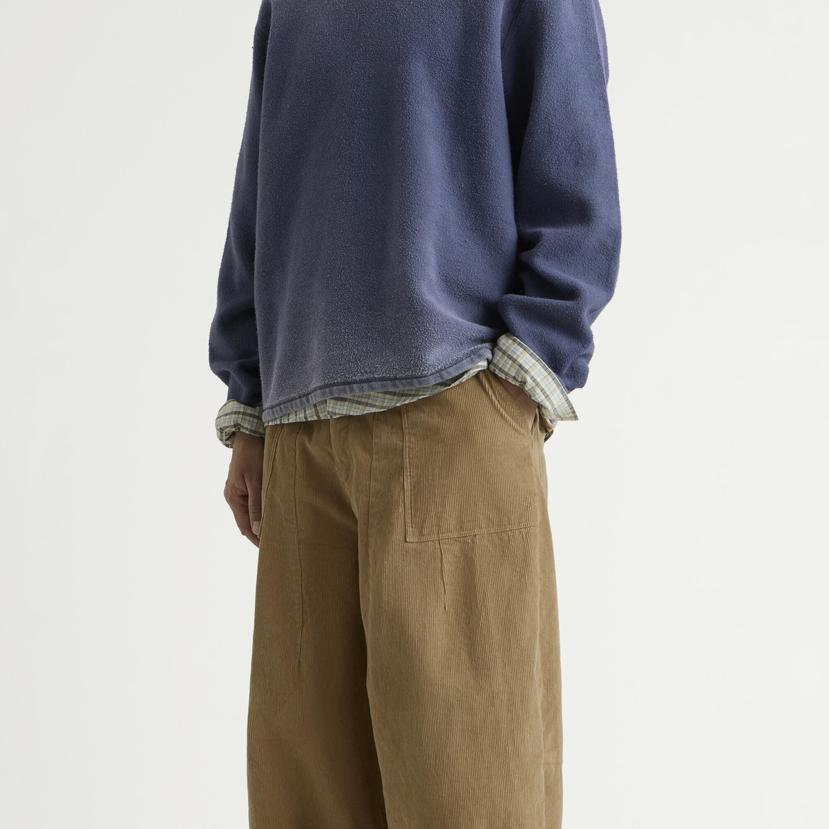 FrizmWORKS Men's Corduroy Balloon Pants in Beige