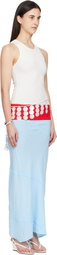 Gimaguas White & Blue Amelia Maxi Dress