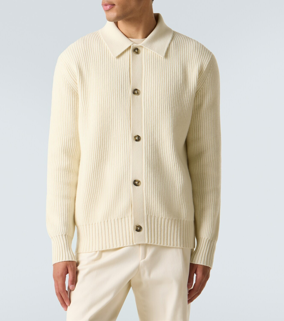 Tod's Ribbed-knit wool and cashmere cardigan