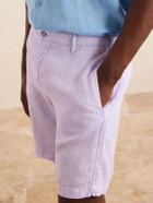 Vilebrequin - Straight-Leg Garment-Dyed Linen Shorts - Pink
