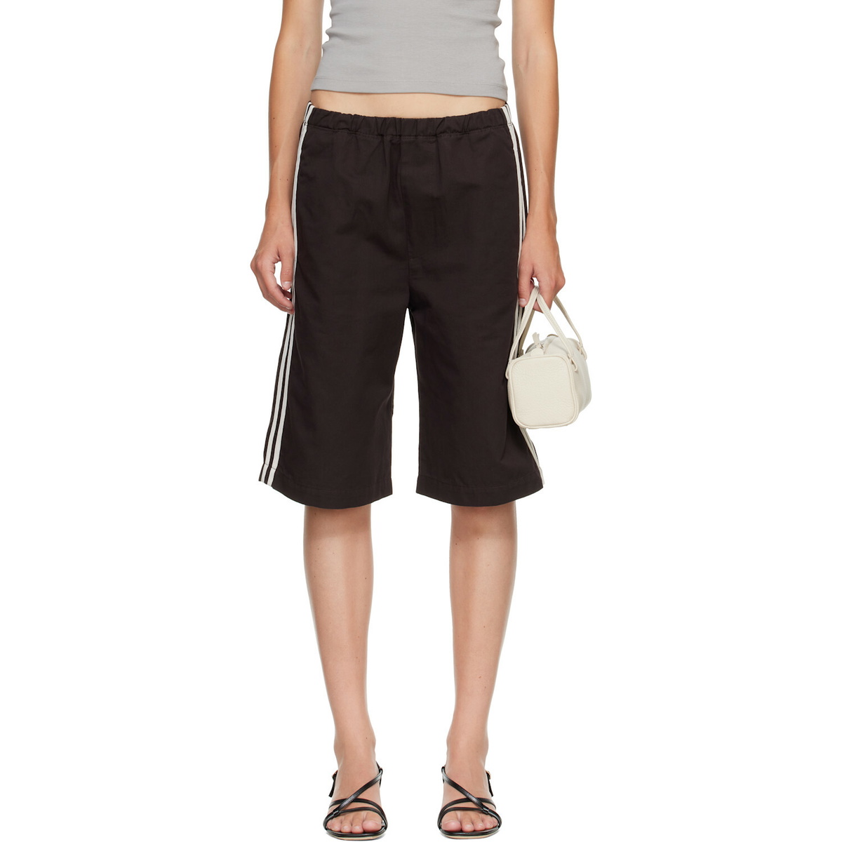 Citizens of Humanity Brown Anais Pull On Track Shorts