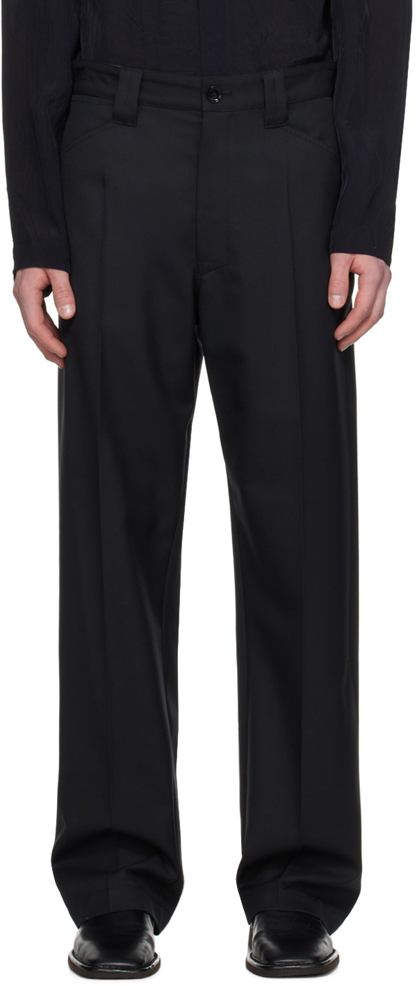 LEMAIRE Black Straight Trousers Lemaire