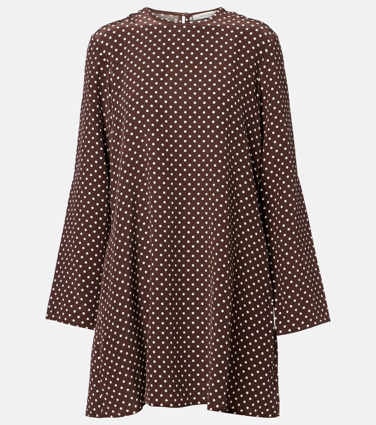 Asceno Larissa polka-dot silk crêpe minidress