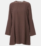 Asceno Larissa polka-dot silk crêpe minidress