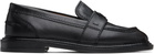 Maison Kitsuné Black Leather Loafers