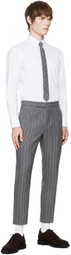 Thom Browne White Solid Poplin Classic Shirt