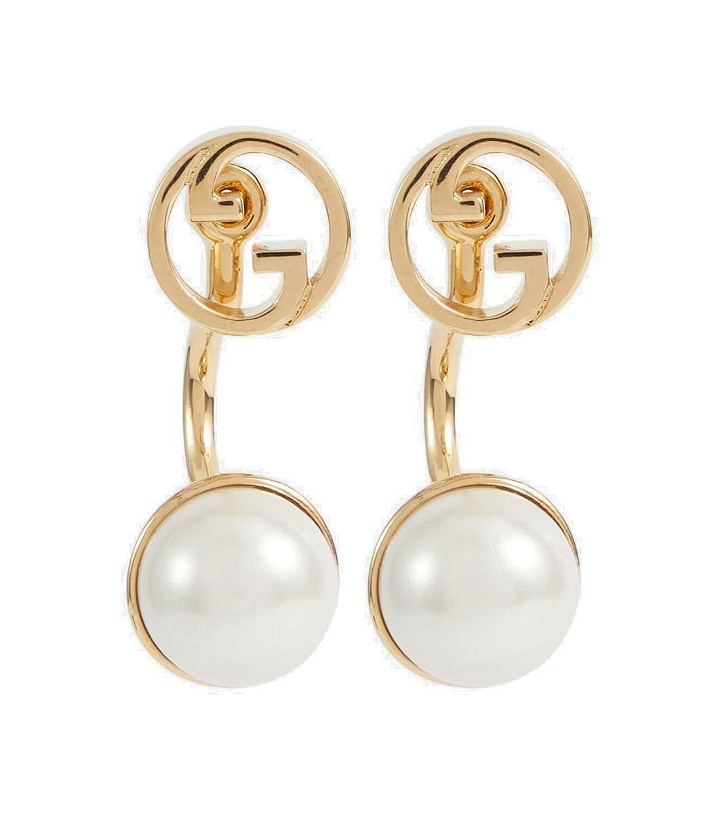 Photo: Gucci Blondie Interlocking G faux pearl earrings