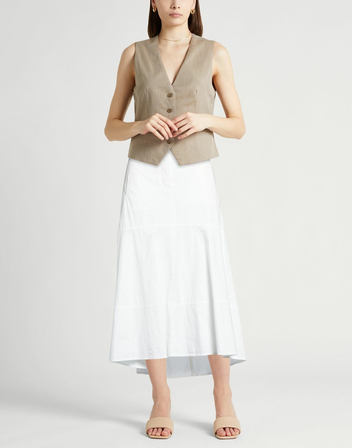 Peserico Womens Midi skirt in White
