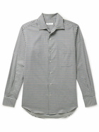 Loro Piana - Logo-Appliquéd Checked Cotton-Flannel Shirt - Blue