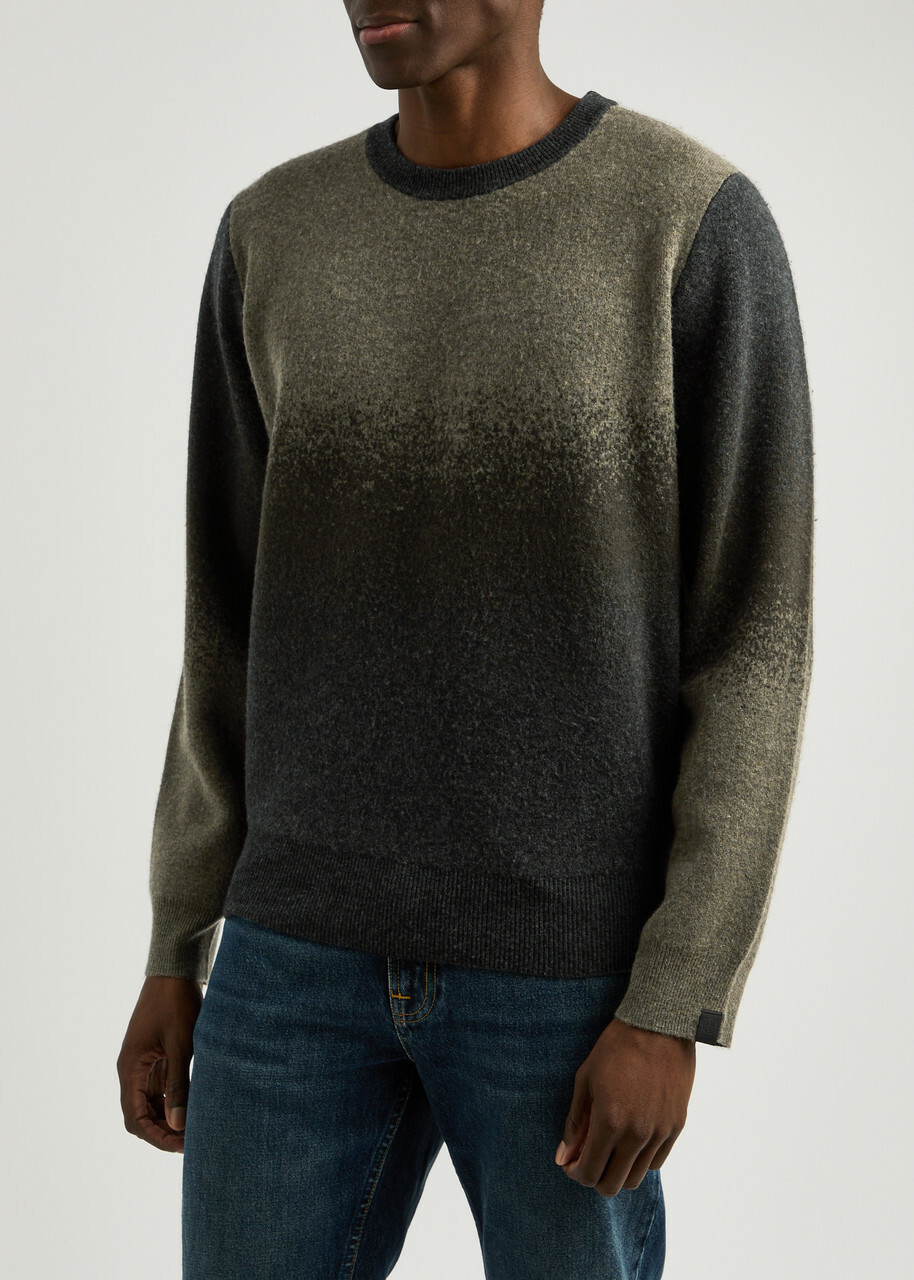Rag & Bone Downing Dégradé Wool-blend Jumper Green