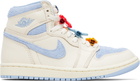 Nike Jordan Off-White & Blue Air Jordan 1 OG Sneakers