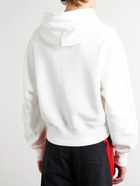 Alexander McQueen - Logo-Embroidered Cotton-Jersey Hoodie - White