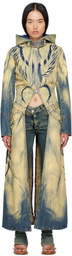 Masha Popova Blue Racing Denim Coat