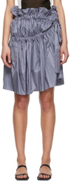 132 5. ISSEY MIYAKE Blue Sheer Bricks Midi Skirt