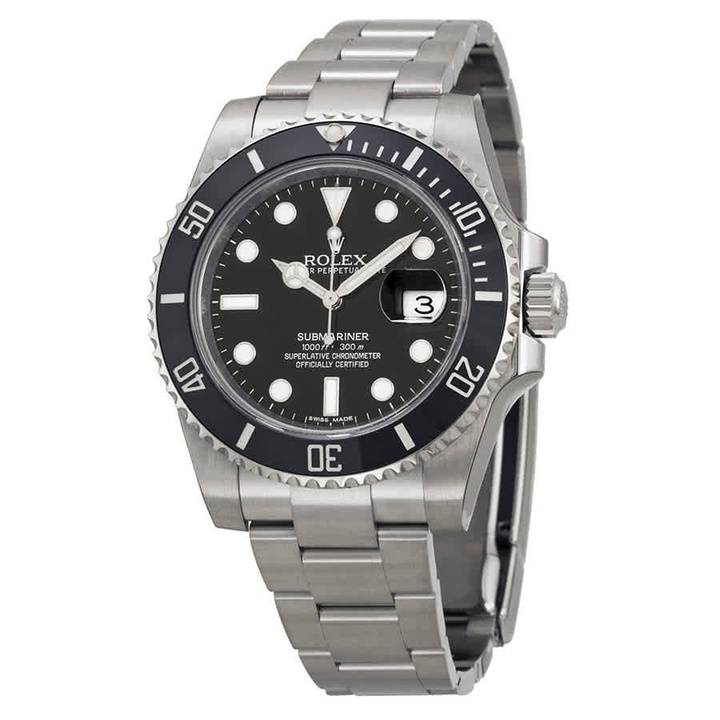 Photo: Rolex Oyster Perpetual Submariner Black Dial Black Cerachrom Bezel Steel Mens Watch 116610LN
