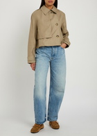 Rag & Bone Jamie Cropped Cotton Trench Coat Khaki