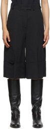 Brock Collection Black Linen Tam Shorts