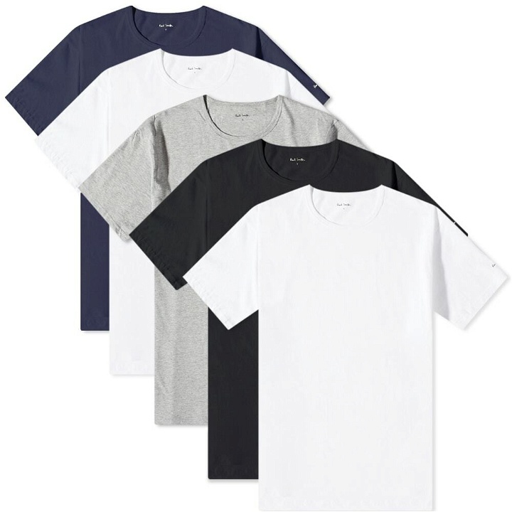 Photo: Paul Smith Men's T-Shirt - 5-Pack in Multi