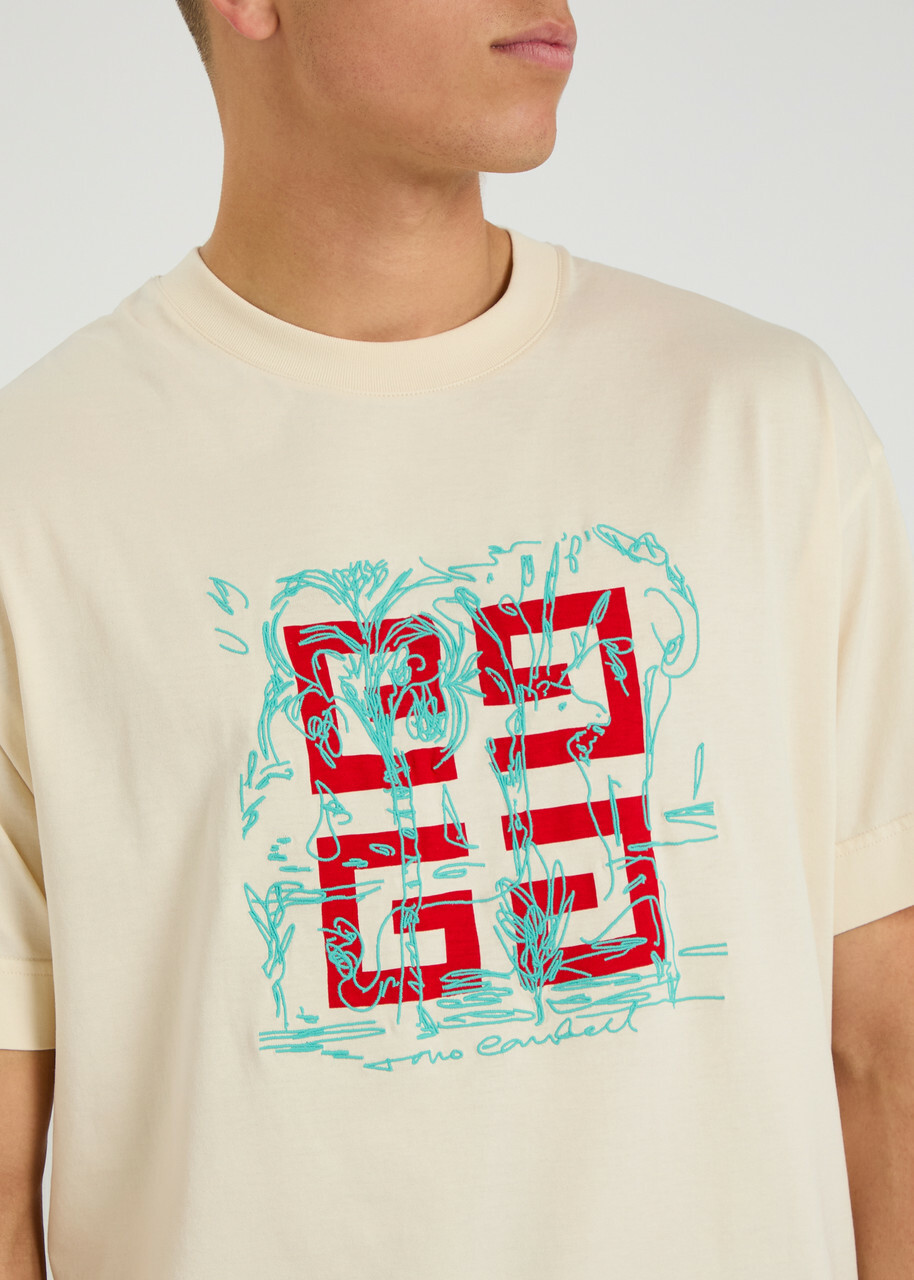 GIVENCHY ロゴ プリント コットン Tシャツ 人気 GIVENCHY プリント柄 コットンジャージー Tシャツ | NET-A-PORTER