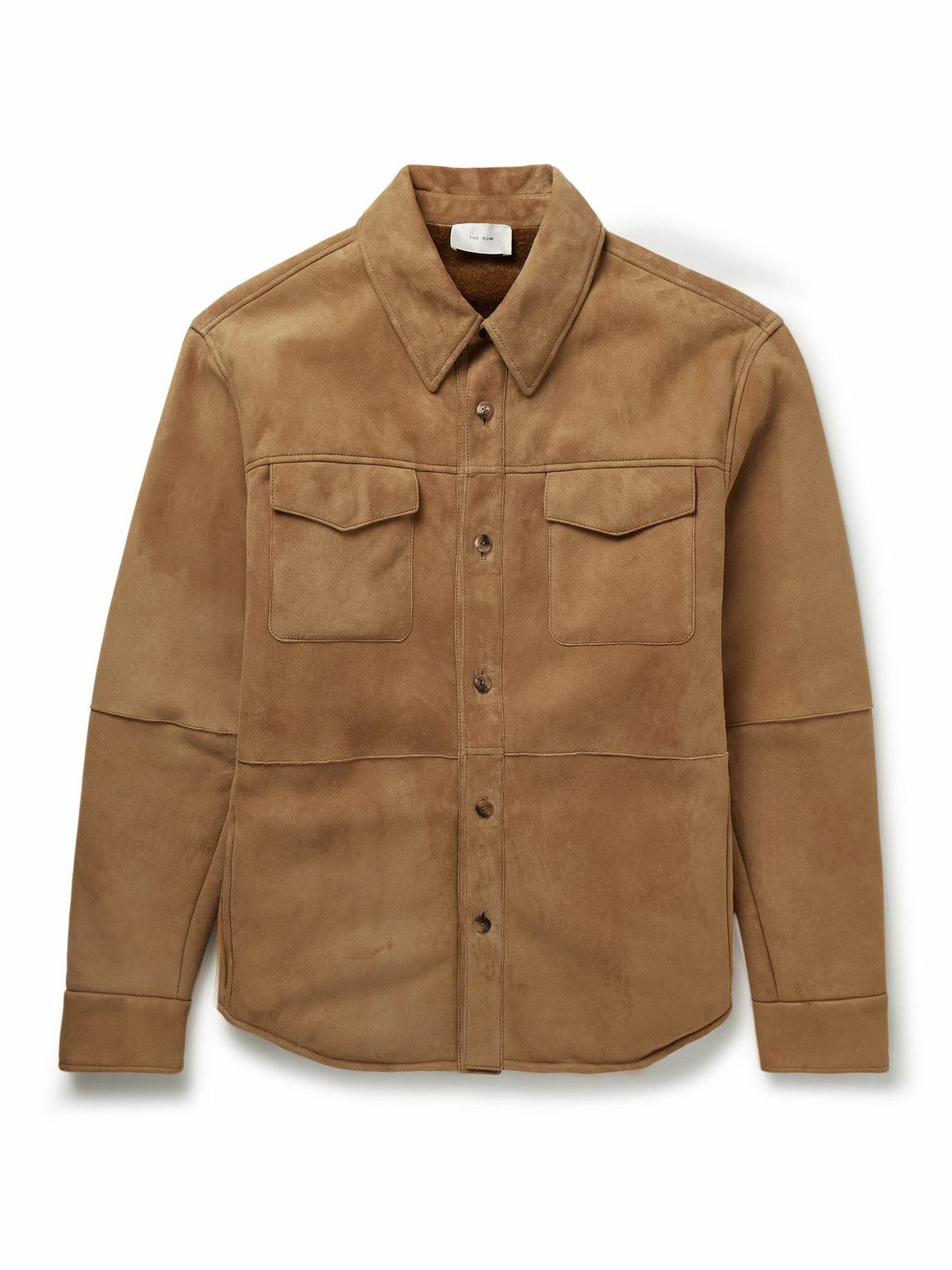 The Row - Bento Panelled Shearling Shirt Jacket - Neutrals