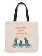 FRIENDS WITH ANIMALS - Logo-Print Canvas Tote Bag