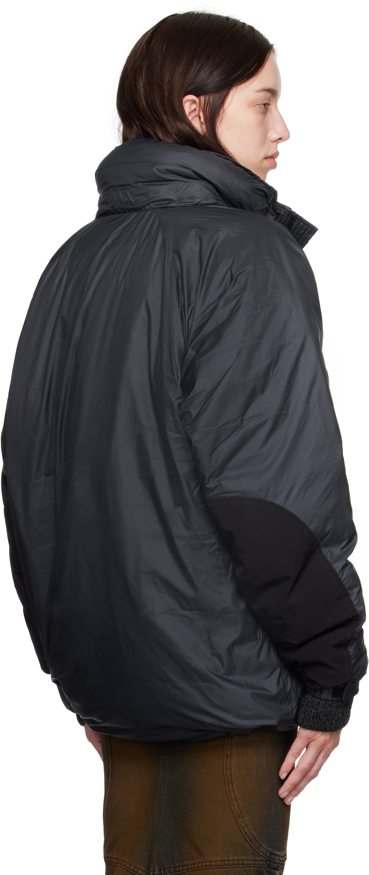 Acne Studios Black Reflective Logo Down Jacket
