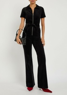 Alice + Olivia Gorgeous Corduroy Wide-leg Jumpsuit Black