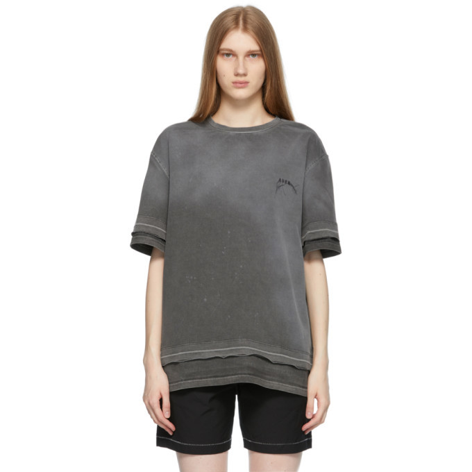 ADER error Grey Needle Logo Layered T-Shirt ADER error