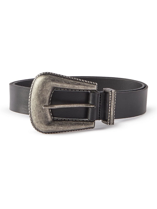 Photo: SAINT LAURENT - 3cm Leather Belt - Black