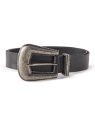 SAINT LAURENT - 3cm Leather Belt - Black
