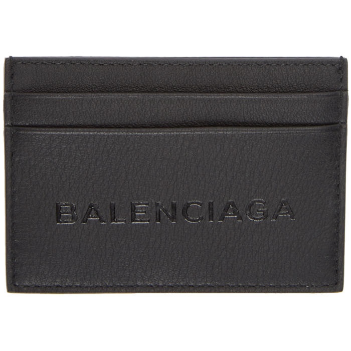 Photo: Balenciaga Black Logo Card Holder