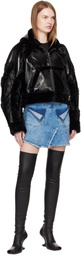 Ottolinger Black Fitted Multiline Faux-Fur Jacket
