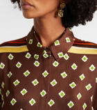 Faithfull Cora printed satin shirt