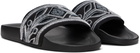Casablanca Black Flocked Pool Slides
