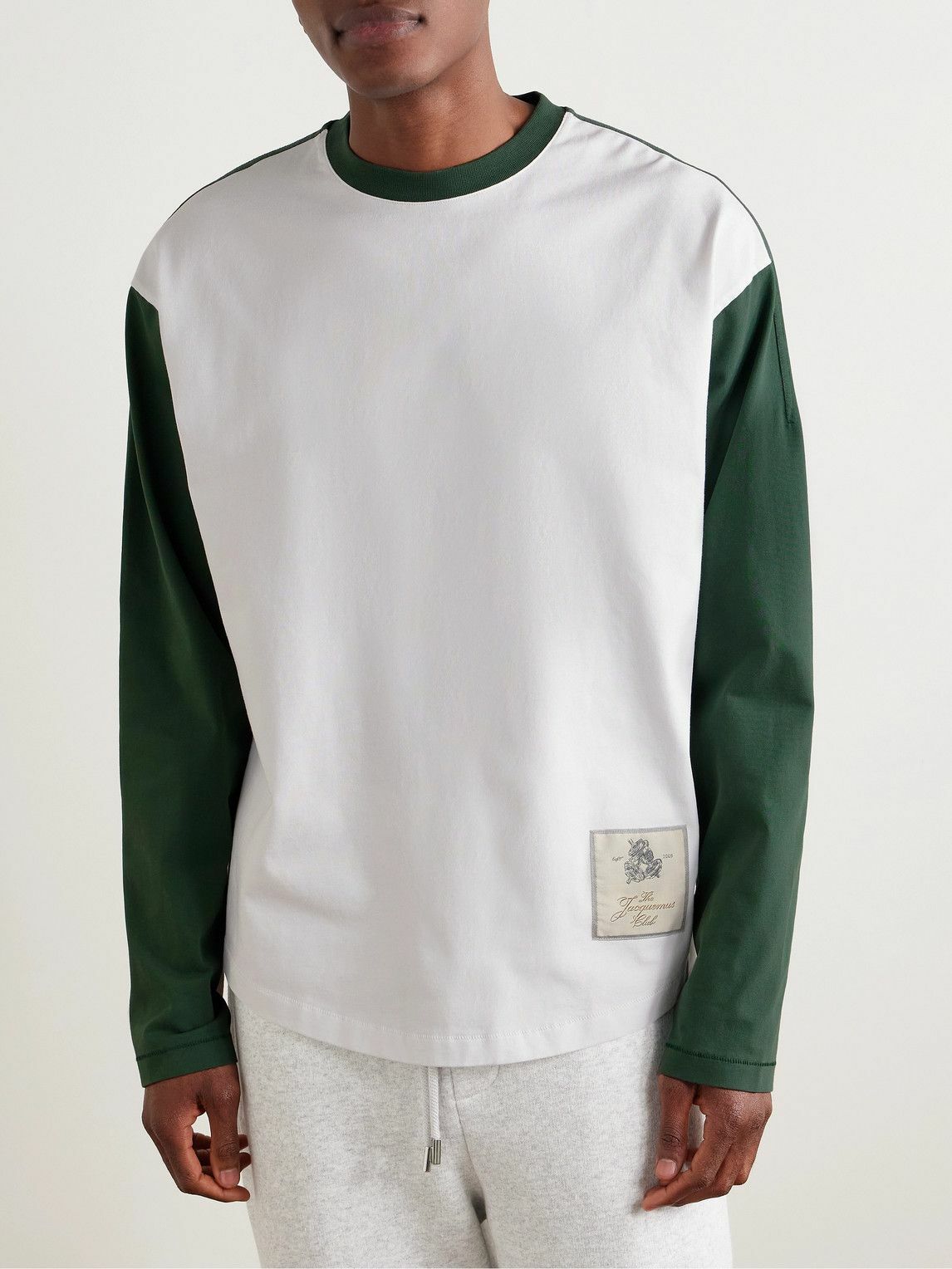 Jacquemus - Appliquéd Logo-Print Cotton-Jersey T-Shirt