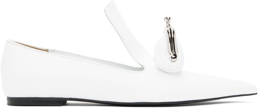 Photo: Pushbutton White Coin Purse Loafers