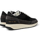 Common Projects - Track Classic Nubuck, Suede and Mesh Sneakers - Black