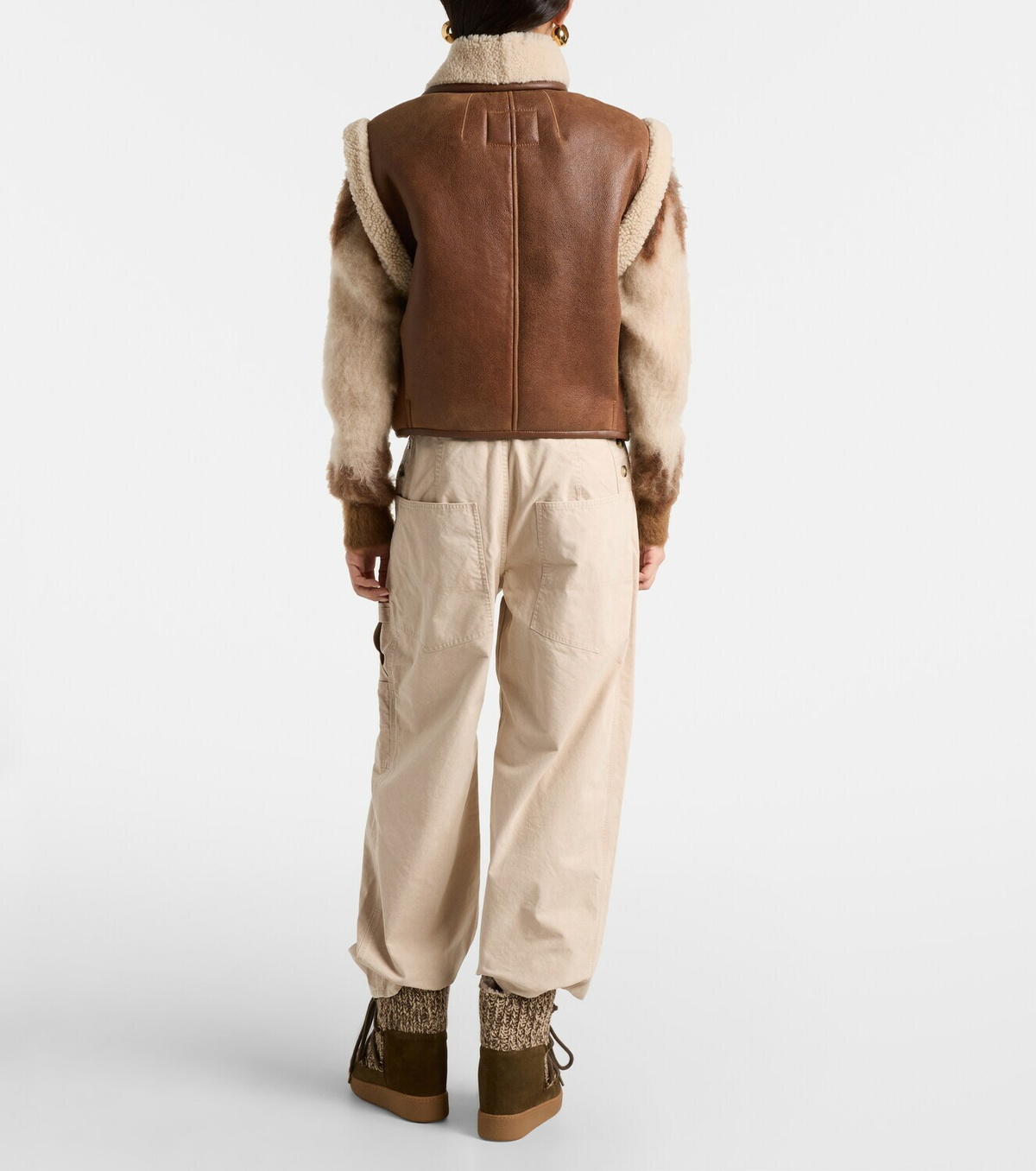 Isabel Marant Alime shearling-trimmed leather vest