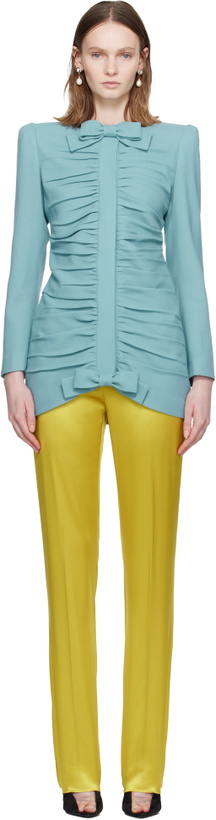 Photo: Valentino Blue Crispy Light Wool Jacket