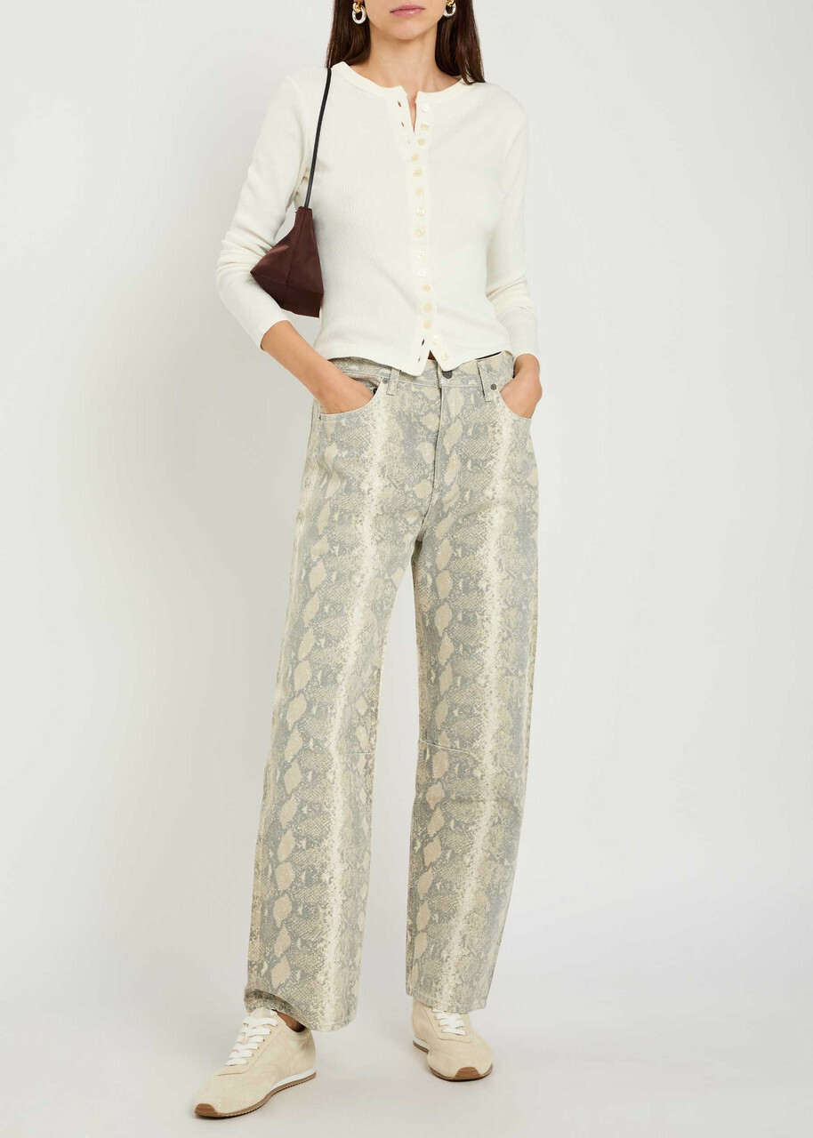 Citizens OF Humanity Miro Python-print Barrel-leg Jeans Multicoloured