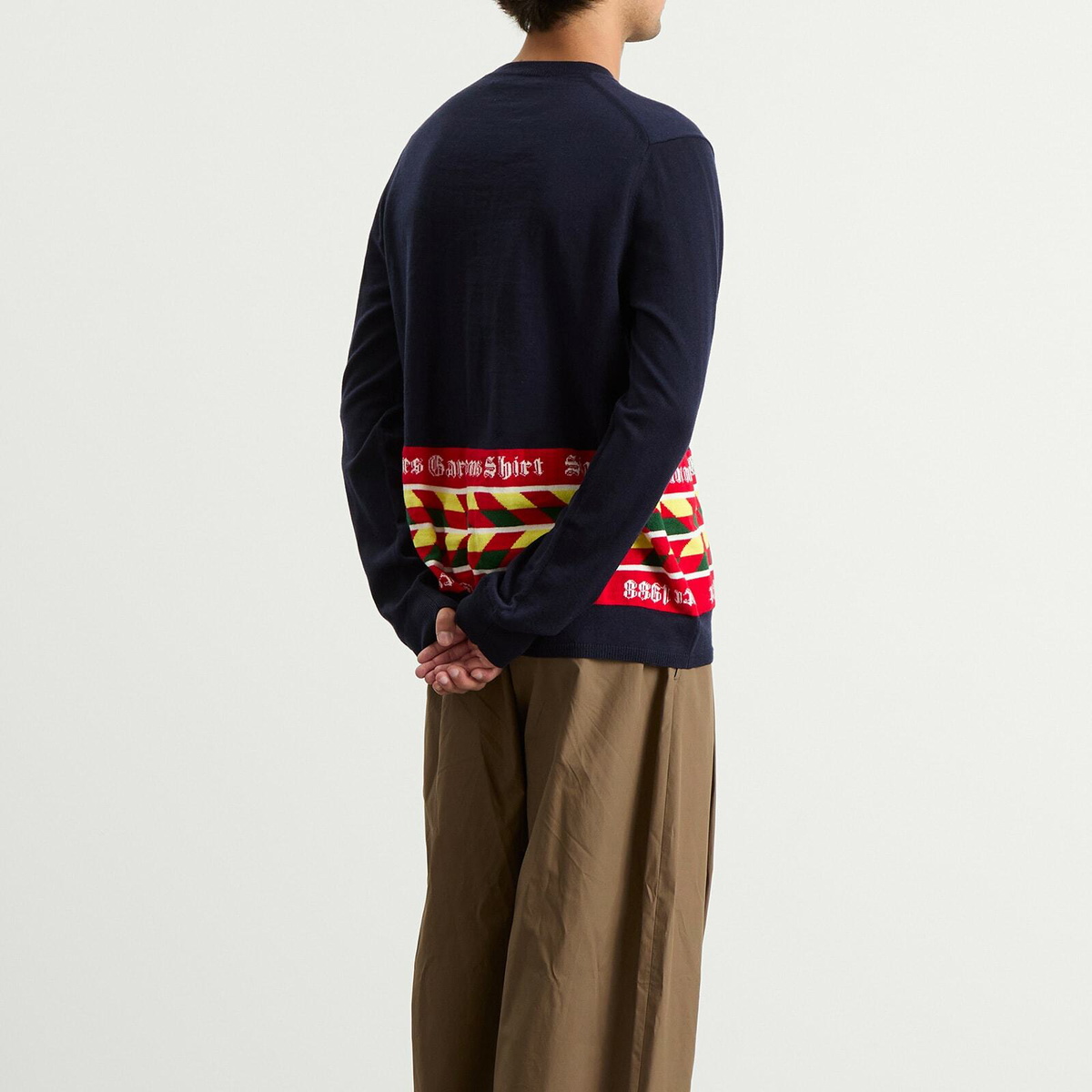 Comme des Garçons SHIRT Men's Football Scarf Knit in Navy